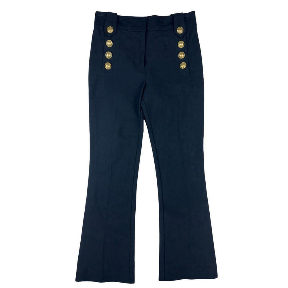Derek Lam 10 Crosby Robertson Flare Trousers Midnight Blue Size 2 US | 28 W